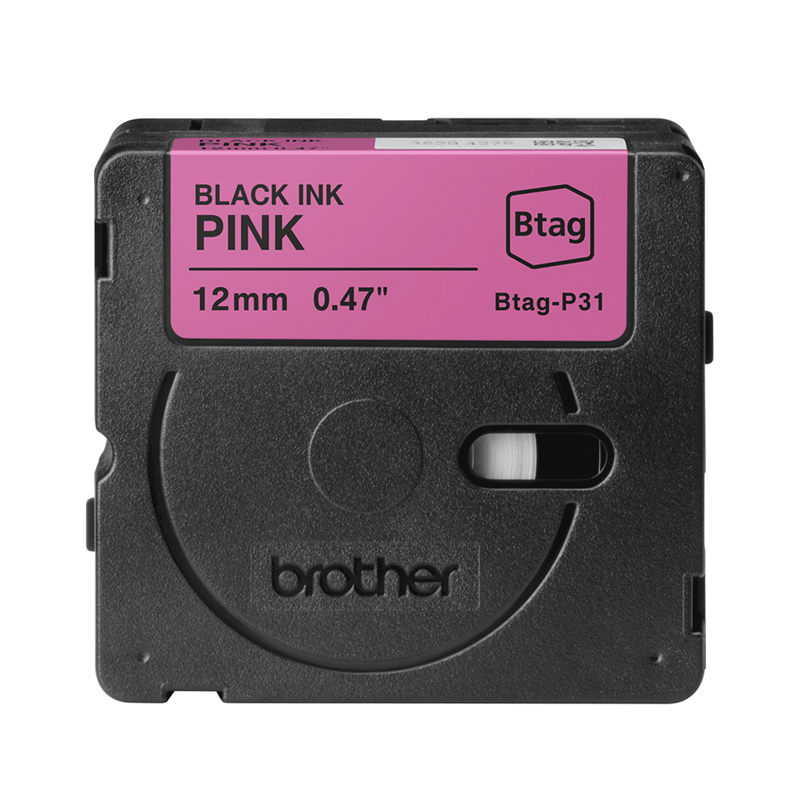 brother-btag-p31-schriftband-schwarz-auf-rosa