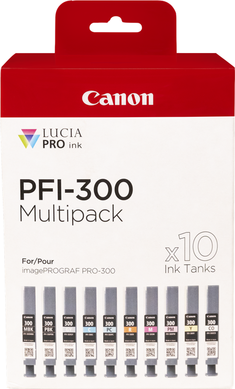 canon-pfi-300-10-tintentanks-multipack-schwarz-matt-schwarz-foto-cyan-magenta-gelb-cyan-magenta-rot-grau-transparent