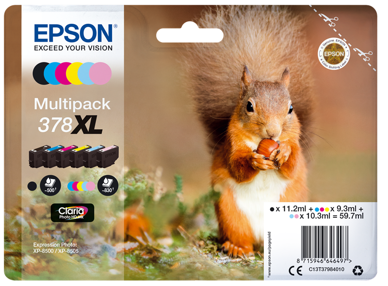 epson-378xl-multipack-schwarz-cyan-magenta-gelb-cyan-hell-pink-hell