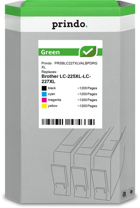 prindo-green-xl-schwarz-cyan-magenta-gelb-value-pack