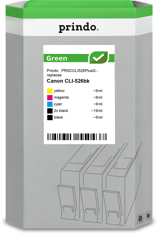 prindo-green-multipack-schwarz-cyan-magenta-gelb